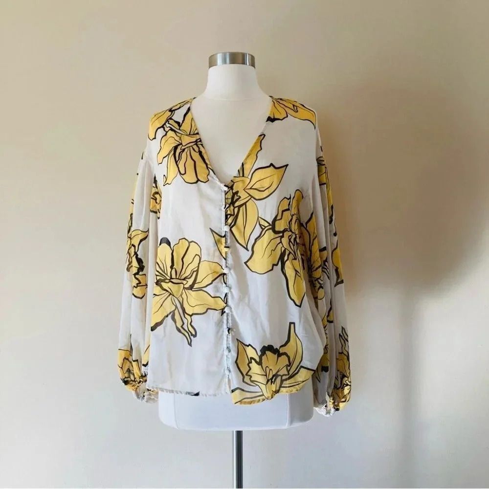 Anthropologie Hutch Kena Floral Top Size XS NWOT $108 - Picture 4 of 15